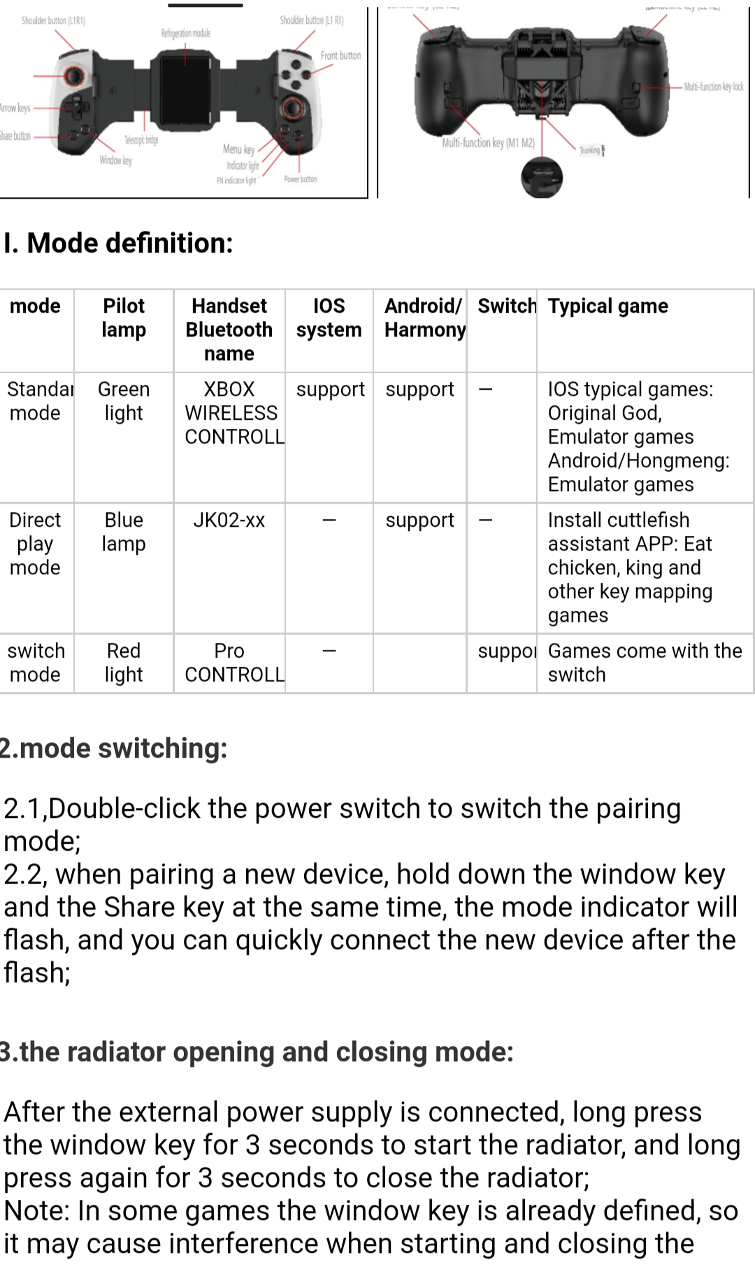 Dual joystick cooling game controller