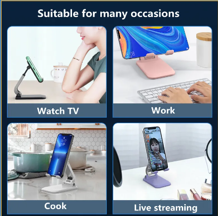 Foldable Desktop Mobile Phone Stand For iPad iPhone 13 X Smartphone Support Tablet Desk Cell Phone Portable Holder Bracket