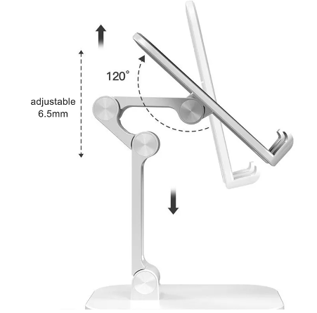 Three Sections Foldable Desk Mobile Phone Holder For iPhone iPad Tablet Flexible Table Desktop Adjustable Cell Smart