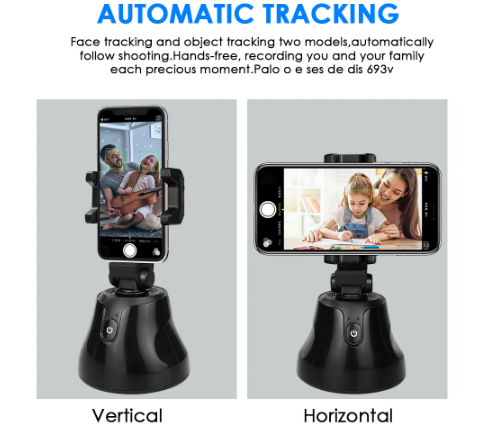 360 Degree Rotation Smart Selfie Stick Vlog shooting Face Smartphone Camera Holder Tracking Selfie Stick Tripod All-in-one