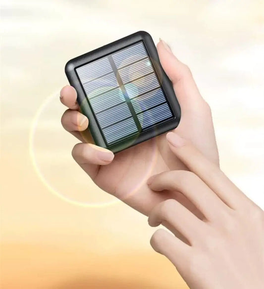 Small Solar Portable Charger 15000mAh Lasuki Compact Solar Power Bank with Built in 4 CablesUSB C Input/Output Mini Battery Portable Charger Power Bank for iPhoneipadTablet