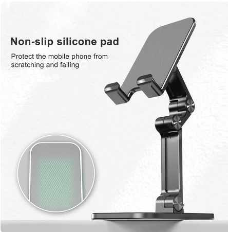 Three Sections Foldable Desk Mobile Phone Holder For iPhone iPad Tablet Flexible Table Desktop Adjustable Cell Smart