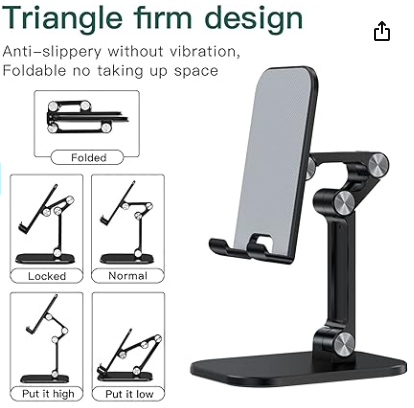 Three Sections Foldable Desk Mobile Phone Holder For iPhone iPad Tablet Flexible Table Desktop Adjustable Cell Smart