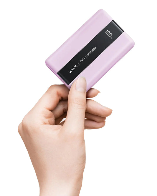VRURC Power Bank 20000mAh 22.5W Fast Charging Portable Charger 6 Ports USB C in & Out LED Display Small Travel Battery Pack Compatible with iPhone 15/15 Pro/14/13/12/12/XRSamsungAndroid-Purple