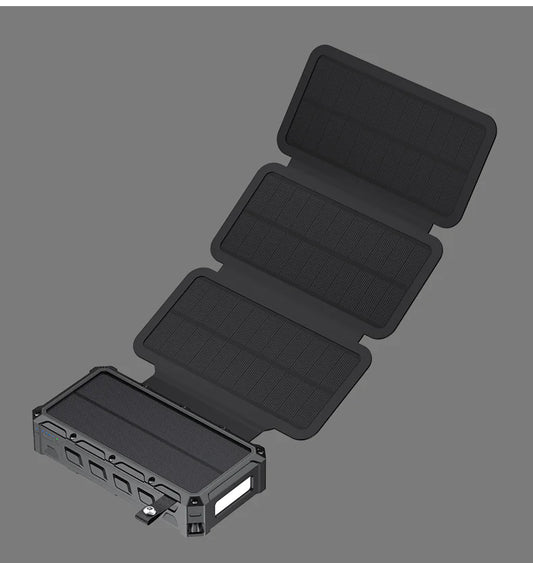 Portable Solar Hand-Crank Wireless Power Bank