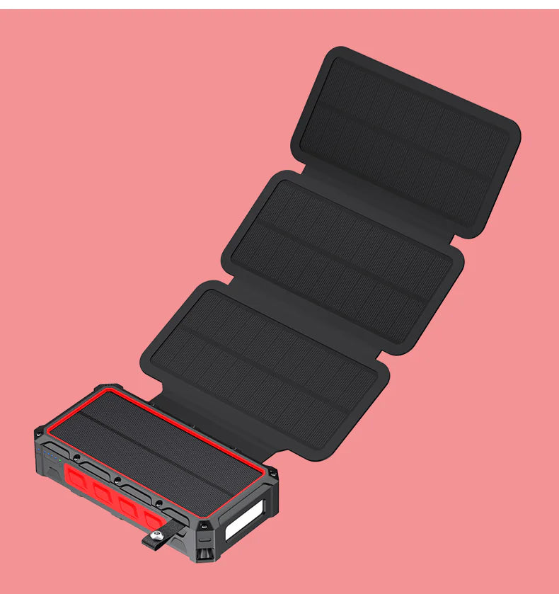 Portable Solar Hand-Crank Wireless Power Bank
